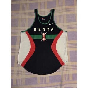 Vintage Nike Kenya Track & Field Running Olympic Singlet Jersey Made In USA Rare